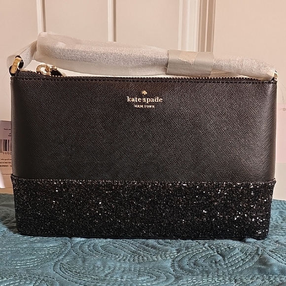 Kate Spade Black Crossbody Bag with Glitter Detail - Picture 3 of 7
